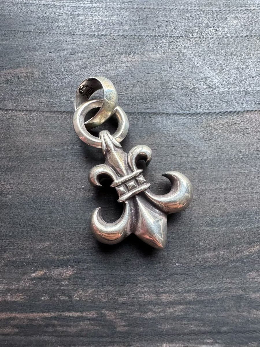 Floral Cross ID Curb Bracelet